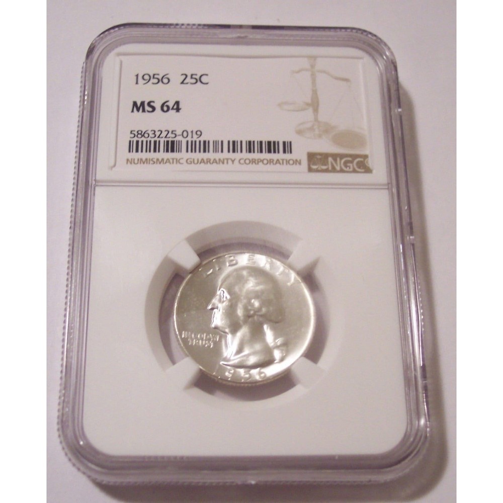 1956 Washington Quarter MS64 NGC